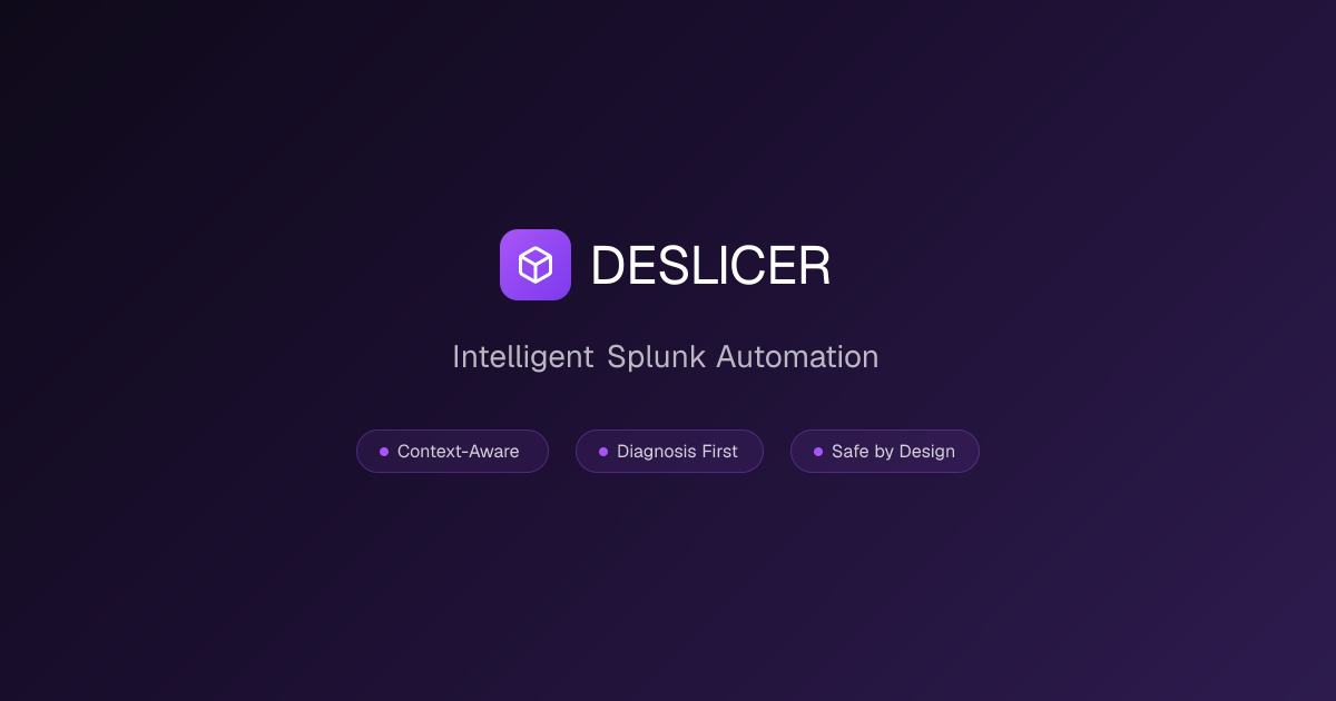 Deslicer AI - The Agentic Intelligence layer for Splunk